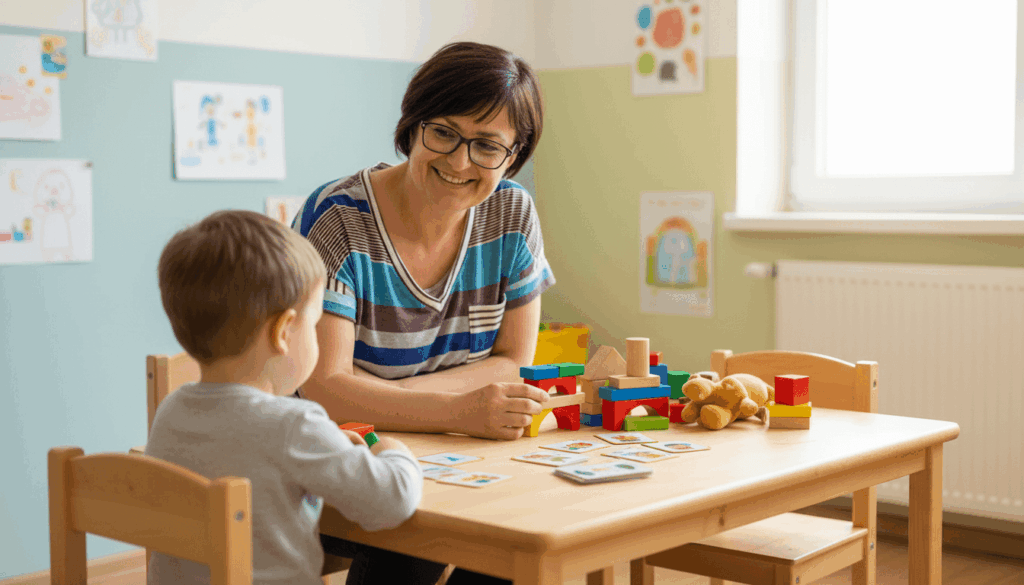 Logopädie-Therapie für Kinder in der Praxis Mundwerk Schwerin mit spielerischen Übungen